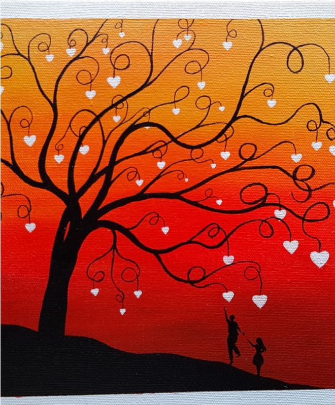 Acrylic Painting “Tree of Love”