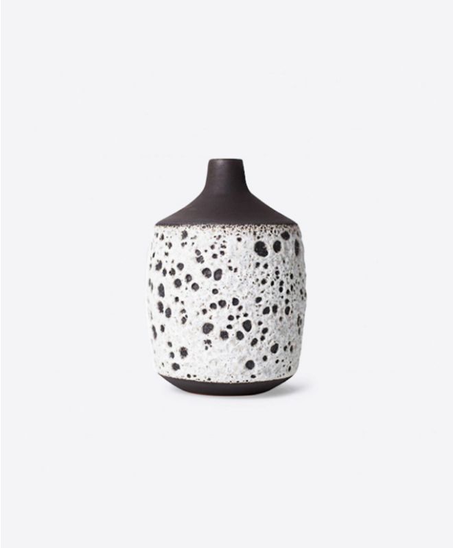 Black Speckled Ceramic Vase