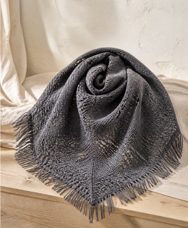 Graphite Knitted Shawl