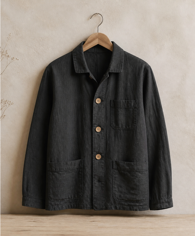 Men’s Jacket with Statement Buttons